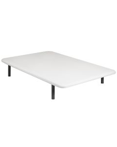 Base estofada 150x200cm indie branca 26cm pés e montagem incluída