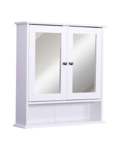 Armário de parede 56x13x58 cm mdf espelho de vidro color blanco kleankin