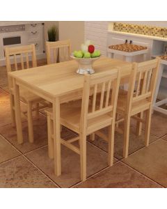 Conjunto mesa com 4 cadeiras / madeira wf894600