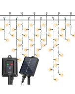 Aigostar cortinas de luz solar de natal para exteriores, 3m + 5m * 0,6m
