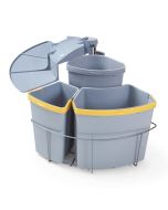 Caixote do lixo embutido giratório kollby plástico 2x 12 l + 1x 6 l cinza