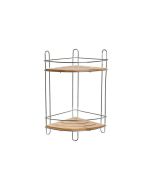 Prateleira de parede de bambu 19,5 x 19,5 x 36,5 cm para chuveiro