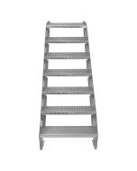 Escada galvanizada ajustável com 7 degraus de 600mm de largura