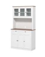 Armário de cozinha 100x40x180 cm color blanco Homcom, casa - cozinha