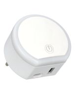 Luz nocturna LED warm light 3000k, porta usb e tipo c 12w