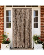 Cortina anti-insetos 100x200 cm chenille bege e castanho-escuro pt5222