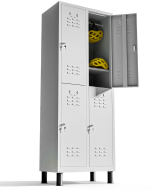 Cacifo metálico 4 portas 180cm para a sua oficina ou escritório (cinzento)