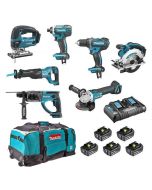 Kit 7 máquinas Makita 18v ddf482 dtd152 dga504 dss610 dhr202