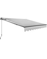 Toldo com braço articulado e soporte pared, 250 x 200 cm, cinzento claro