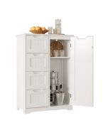 Buffet de cozinha branco lacado - 4 gavetas 1 porta - 60 x 30 x 85 cm