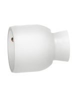 Plugue elétrico fêmea - 2 fases + terra - saída reta - branco