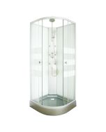 Ondée - cabina de duche de hidromassagem amelia - cinzento - quadrante 90cm