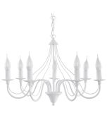 Candelabro minerva 7 branco aço 60x80x60cm