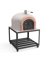 Construção exterior de forno a lenha gran canária branco - 80x80x170 cm
