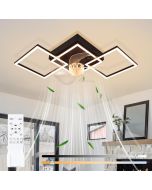 Nettlife ventilador de teto com luz LED integrado preto 68x31