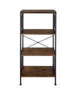 Prateleira estilo industrial 4 baldas 61,5x34,5x133x5 cm madeira clara