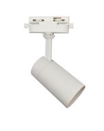 Foco LED orientável 10w borne, calha monofásica, branco, luz quente 2700k