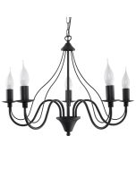 Candelabro minerva preto aço 60x80x60cm