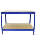 Mesa de trabalho de aço q-rax sem parafusos azul 120cm x 60cm x 90cm