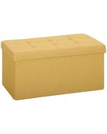 Banco de arrumação linho sintético, tecido não tecido color amarillo