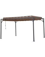 Pérgula de tecido bioclimático "lodge" 3 x 4 m - taupe