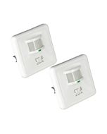 Pack 2 interruptores com sensor de movimento e sensor crepuscular
