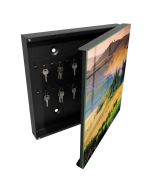Caixa de chaves de parede decorativa 30x30x5, abertura à direita tulup