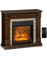 Lareira elétrica 80x21,6x67,8 cm color marrón Homcom