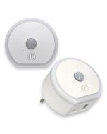 2x luz nocturna LED warm light 3000k, sensor, porta usb e tipo c 12w