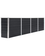vidaXL jardinera elevada acero galvanizado gris antracita 320x40x77 cm