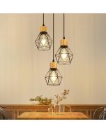 Nettlife candeeiro suspenso preto 28x28