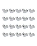 Emuca lote de 20 pés para móveis alumix 8, altura 24mm, plástico, pintado