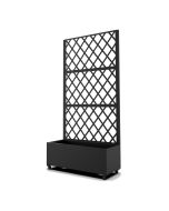 Divisória malja com floreira aço 190 x 82 x 38 cm preto casa.pro