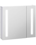 Armário casa de banho 70x15x65 cm mdf e vidro color blanco kleankin