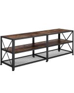 Mueble bajo para televisor, madeira industrial oscura, rústica