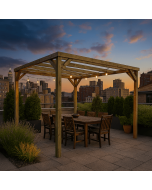 Pergola madeira de madeira autoportante kora vidahuerto 300x300x240 cm.