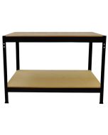 Mesa de trabalho q-rax em aço sem parafusos preto 120cm x 60cm x 90cm