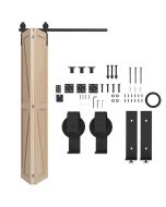 Acessórios para portas de correr 122x0.5x4 cm aço de carbono Homcom
