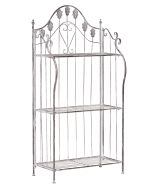 Estante com prateleiras visano 59 cm 123 cm metal cinzento