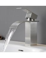 Torneira de lavatório cascata - inox escovado