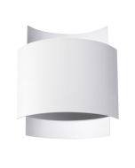 Lámpara de pared impact 1 blanco acero 22x23x11cm