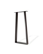 Rei | pé de mesa alto trapezoidal de 85 cm | aço preto poroso | 380x80x852