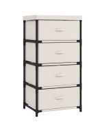 Cómoda em tecido 42 x 32 x 80 cm linho, aço color beige Homcom