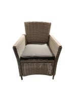 Poltrona de vime sintética e chillvert turim 65x68.5x93.5 cm com almof