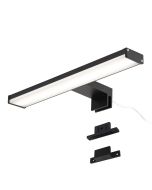 LED 8w 30cm ip44 parede, slim, alumínio negro, branco neutro