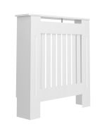 Cubierta para radiador de lamas, tablero mdf, 78 x 19 x 82 cm, branco