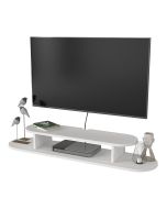 Prateleira suspensa para tv targema 120x30x16 cm branco [en.casa]