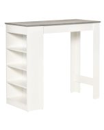 Mesa de bar 115x50x102.7 cm bicolor Homcom, casa - mesas