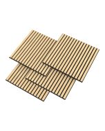 Conjunto de 12 painéis acústicos 3d vang lâminas lineares 4,32m² carvalho