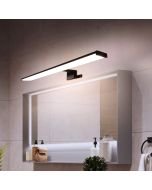 Aplique LED slim para banheiro e espelho, 8w-40cm, ip44, negro